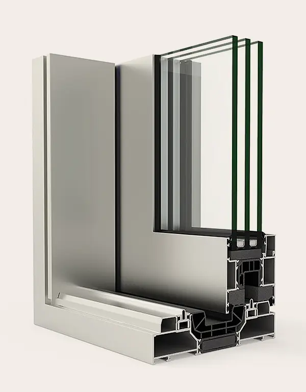 Perfilería del Sistema 4600 de Cortizo para puertas y ventanas correderas elevable