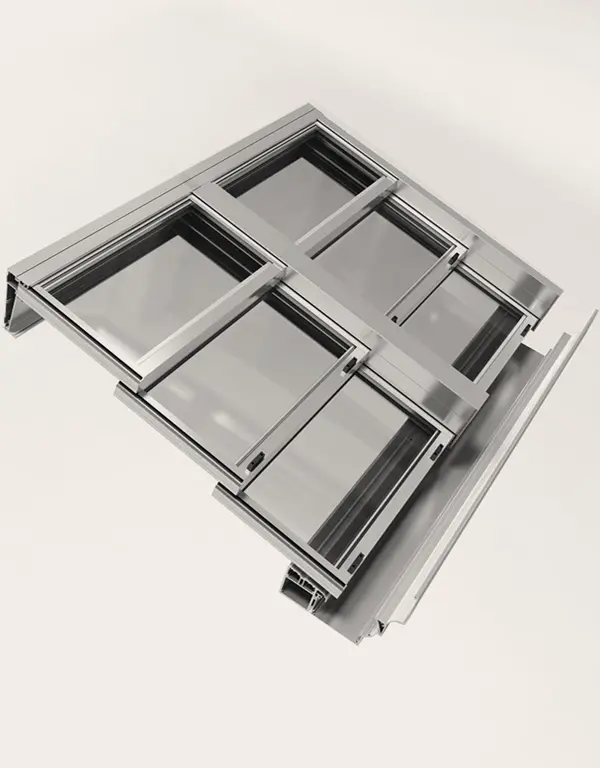 Sistema de techo móvil con perfilería de aluminio de CORTIZO