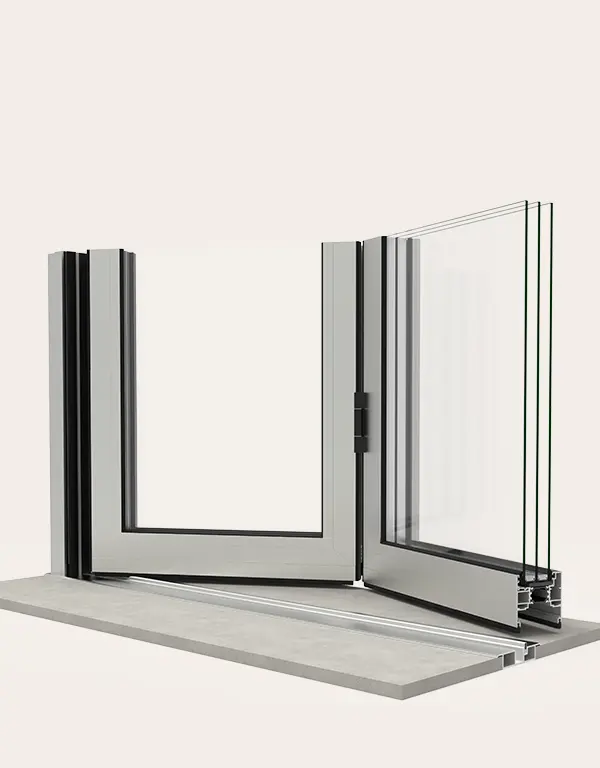 perfilería del sistema de puerta plegable de cortizo